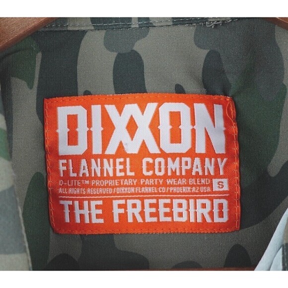 DIXXON Freebird Shirt Mens Small Green Camo Button-Up Party Versatile Comfort - Picture 2 of 14